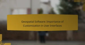 Geospatial Software: Importance of Customization in User Interfaces