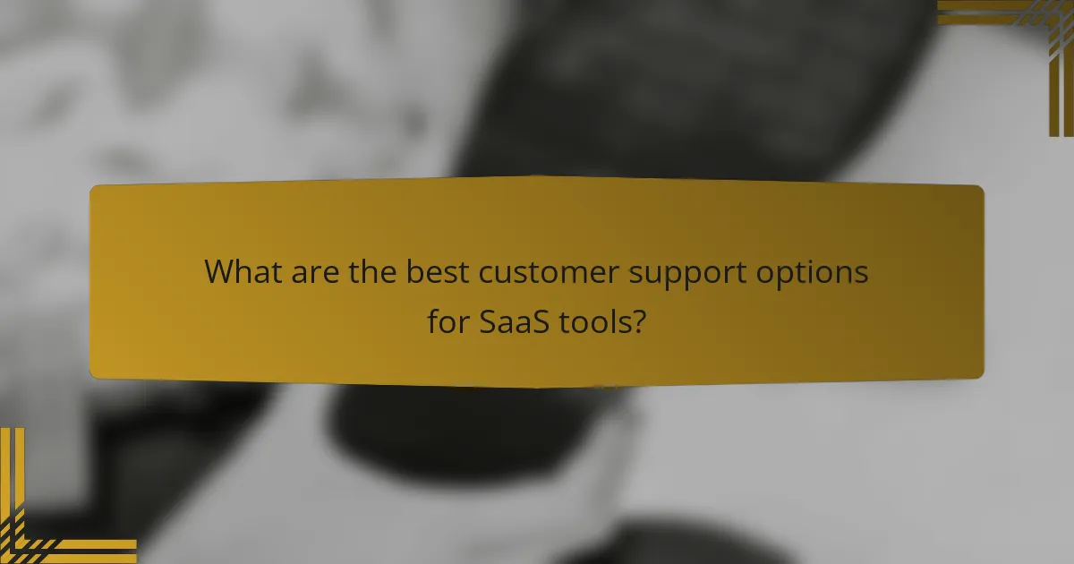 What are the best customer support options for SaaS tools?